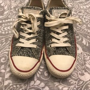 Grey knit converse
